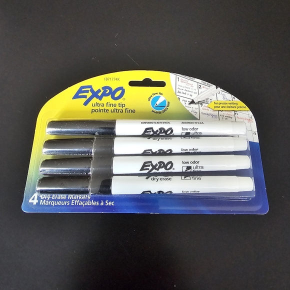 Expo Dry Erase Markers, Ultra Fine Point, 4-Pack - Picture 1 of 2